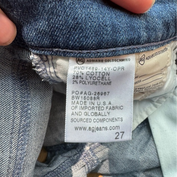 AG Adriano Goldschmied Hailey ex boyfriend roll up distressed denim shorts 27 - Picture 8 of 17